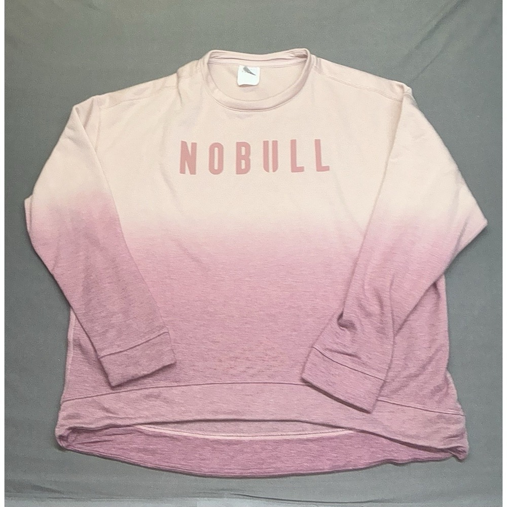 NOBULL Crew Sweatshirt Pink Ombré  Size L Women's Legacy